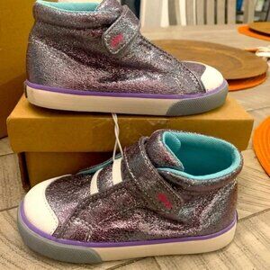 See Kai Run Basics Toddler High Top Hook and‎ Loop Playground Sneakers